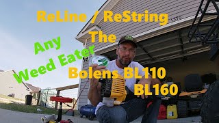 ReLine the Bolens BL110 BL160 Weed Eater  ANY WEEDEATER [upl. by Trinetta]