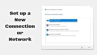 How to set up a new connection or network [upl. by Gem]