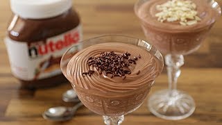 2 Ingredient Nutella Mousse Recipe [upl. by Rodrique]