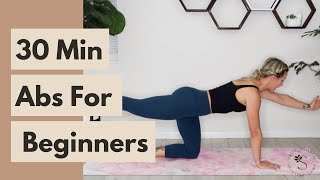 30 Minute Beginner friendly CORE WORKOUT AtHome No Equipment [upl. by Ecyarg]