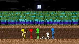 Stickman VS Minecraft Zombie Apocalypse 3  AVM Shorts Animation [upl. by O'Toole]