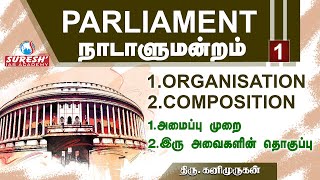 Indian Polity  Parliament  Organisation  Composition  Kani Murugan  Suresh IAS Academy [upl. by Eceinwahs]