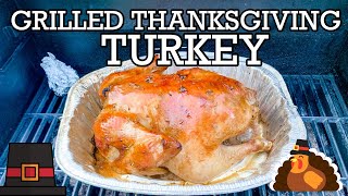 GRILLED THANKSGIVING TURKEY  HOW TO GRILL A TURKEY ON A GAS GRILL  THANKSGIVING RECIPES [upl. by Nauwaj]