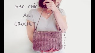 Sac à main chic au crochet  tutoriel [upl. by Kezer36]