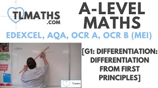 ALevel Maths G111 Differentiation Differentiation From First Principles [upl. by Aytnahs]