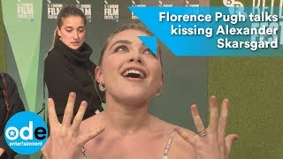 Florence Pugh talks kissing Alexander Skarsgård [upl. by Ayatnwahs]