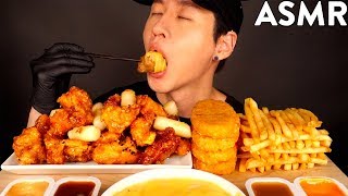 ASMR FRIED CHICKEN HASH BROWNS FRIES amp CHEESE FONDUE MUKBANG No Talking EATING SOUNDS [upl. by Merceer454]