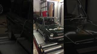 Hillman imp  singer chamois BMW K1000 motorbike engine dyno run 100BHP [upl. by Lirrad133]