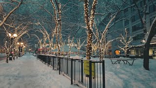 Seattle 6AM Morning Snow Walk Downtown to Space Needle [upl. by Gaelan27]