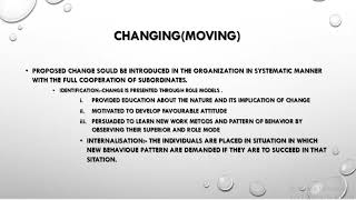 KURT LEWINS CHANGE MODEL ORGANIZATION CHANGE AND DEVELOPMENT [upl. by Emmery]