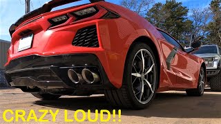 CORSA XTREME EXHAUST on the C8 CORVETTE Sounds INSANE [upl. by Aurthur318]