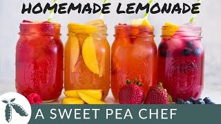 Homemade Lemonade  4 Easy Lemonade Recipes  A Sweet Pea Chef [upl. by Mellie]