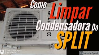 Como limpar a condensadora do Split  Rápido e fácilAlexTutoriaisYT [upl. by Anelaf]