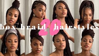 20 Ways To Style Box Braids 💗  Kashia Jabre [upl. by Genevieve]