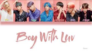 1 Hour ✗ Boy With Luv  BTS ft Halsey HanRomEng [upl. by Arne]