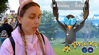 Are Hisuian Braviary Raids Shiny Boosted Pokémon GO [upl. by Seyer]