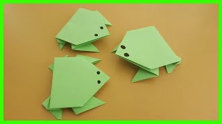 👉🏽Cómo hacer una 🐸 RANA 🐸 SALTARINA de papel FÁCIL ✅  Ranas de Origami [upl. by Edithe]