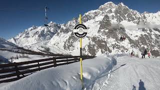 Courmayeur Resort Skiing Italy Racce Bianche Run 24 Black [upl. by Muryh233]