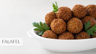 FALAFEL  How to Make Crispy Baked Falafel [upl. by Kcirddec]