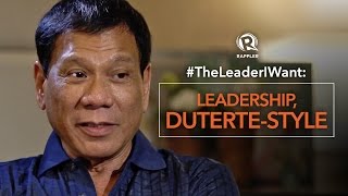 TheLeaderIWant Leadership Dutertestyle [upl. by Odrareg]