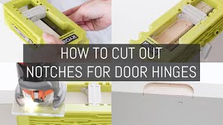 How to Cut Out Notches for Door Hinges  Easy DIY Tutorial [upl. by Michaelina]