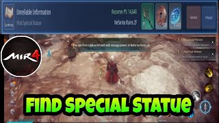 HOW TO FIND SPECIAL STATUE REQUEST MISSION  MIR4 [upl. by Yelsa]