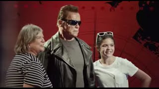 Arnold Schwarzenegger poses as wax statue to prank Madame Tussauds tourists [upl. by Airamesor]