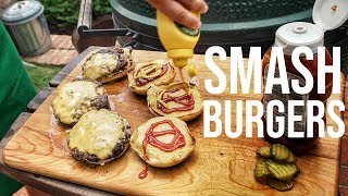 How To Make SMASH BURGERS  Big Green Egg [upl. by Airolg]