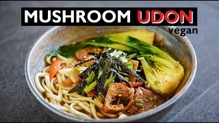 FAST Udon Noodles Recipe  EASY VEGAN RECIPES [upl. by Bryna]