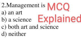 MCQs on Principles and functions of Management [upl. by Notse]