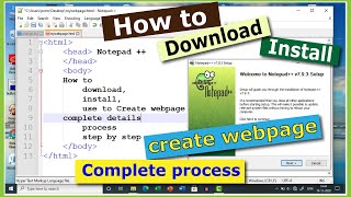 Notepad   How to Download install and use of notepad plus plus by Every Things Tutorial [upl. by Nellda]