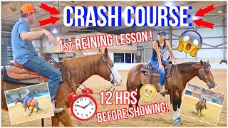 Learning To Show A Reining Horse In 45 MINUTES [upl. by Irtimd]