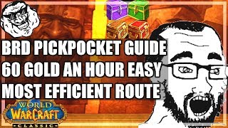 WoW Classic Rogue Guide  60 gold  Hour Pick Pocket Farm Best Route Fastest Pickpocket Method [upl. by Tudor]