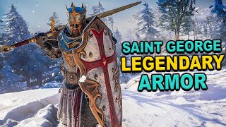 Assassins Creed Valhalla  How To Get Saint Georges Legendary Armor amp Weapons River Raids Items [upl. by Hterrag]