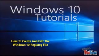 Windows 10 Create And Edit Registry File [upl. by Elka]