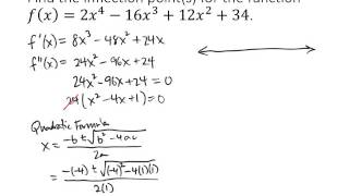 Finding Inflection Points [upl. by Clair]