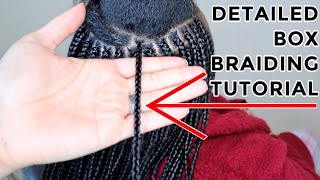 How to box braid VERY DETAILED [upl. by Erme]