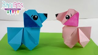 PERRO DE ORIGAMI  Paso a paso  DIY  ORIGAMI DOG [upl. by Arikehs]