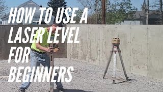 How to use a laser level for beginners [upl. by Albarran856]