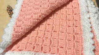 Tuto crochet comment faire une couverture pour bébé [upl. by Ylicis]