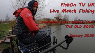 FishOn TV UK Live Match Fishing  Lindholme Lakes Willows Pond Hes still catching January 2020 [upl. by Song]