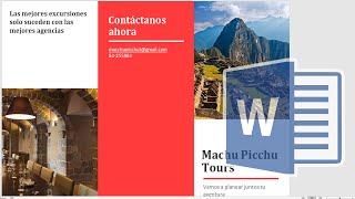 WORD Como HACER un TRIPTICO en WORD 20162019 [upl. by Consolata293]