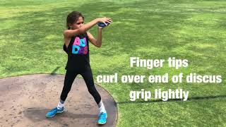 How to throw discus Kids Tutorial [upl. by Anyah]