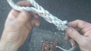 How to Splice  A Loop Splice in Three Strand Rope [upl. by Aros]