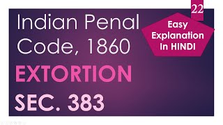 Extortion Easy Explanation  Indian Penal Code [upl. by Zeuqcaj]