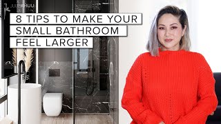 8 Ways to Make Your Small Bathroom Look Larger No Remodeling Necessary SMALL SPACE SERIES [upl. by Adnael]