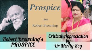 Robert Brownings poem quotPROSPICEquot  Critical Appreciation Explanation  by Dr Merily Roy [upl. by Lorrie]