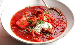 Real Borscht Recipe  Traditional Recipe for the Legendary Soup [upl. by Orly]