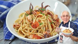 Linguine with Calamari in Tomato Sauce [upl. by Jarlen967]