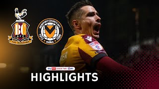 MATCH HIGHLIGHTS Bradford City v Newport County [upl. by Halik894]